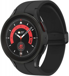 Смарт-часы Samsung Galaxy Watch 5 Pro 45 мм LTE (черный титан) - фото