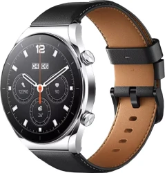 Умные часы Xiaomi Watch S1 серебристый/черно-коричневый (международная версия) - фото