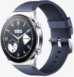 Умные часы Xiaomi Watch S1 серебристый/синий (международная версия) - фото
