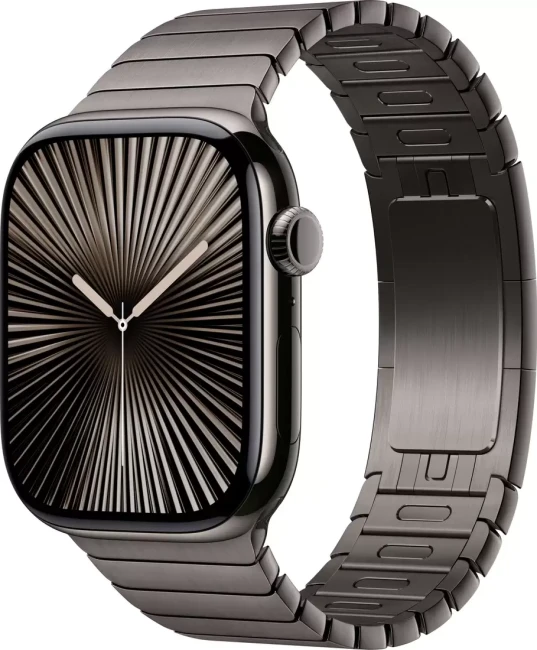 Умные часы Apple Watch Series 10 46 мм (титановый корпус, сланец/сланец, стальной ремешок) - фото