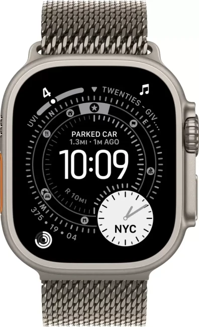 Умные часы Apple Watch Ultra 3 LTE 49 мм (титановый корпус, природный/природный, миланская петля M) - фото2