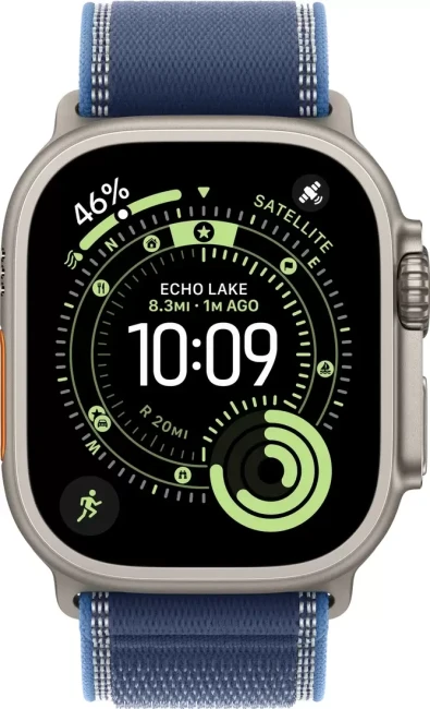 Умные часы Apple Watch Ultra 3 LTE 49 мм (титановый корпус, природный/синий, нейлоновый ремешок размера M/L) - фото2
