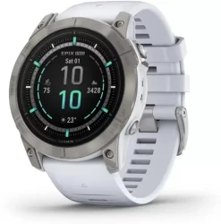 Умные часы Garmin Epix Pro Gen 2 Sapphire 51 мм (титан/белый камень) - фото