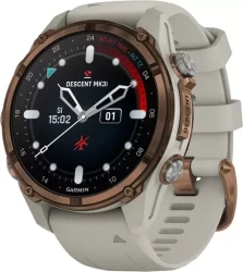Умные часы Garmin Descent Mk3i 43мм (бронзово-серый титан, с серым силиконовым ремешком) - фото