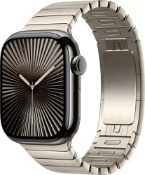Умные часы Apple Watch Series 10 LTE 46 мм (титановый корпус, сланец/натуральный, стальной ремешок) - фото