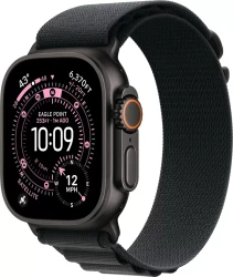 Умные часы Apple Watch Ultra 3 LTE 49 мм (титановый корпус, титановый/черный, текстильный ремешок размера L) - фото
